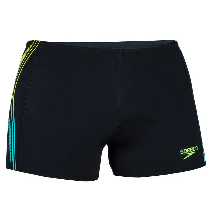 Bañador Hombre Natación Speedo Bóxer Negro Amarillo - Imagen 3