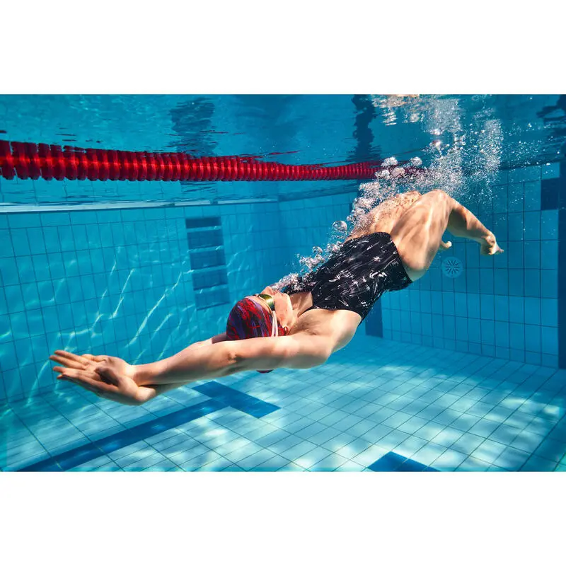 Bañador Mujer Natación Speedo Allover Negro Gris - Imagen 3