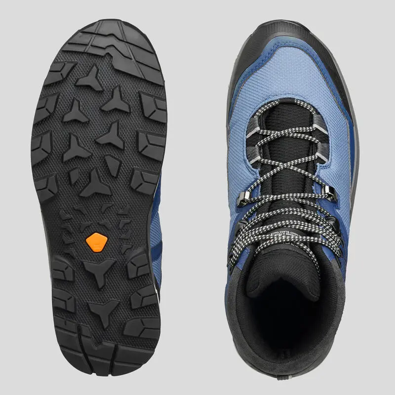 Botas De Montaña Y Trekking Impermeables Mujer Forclaz Trek100 Azul - Imagen 2