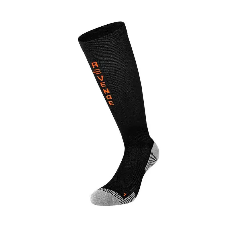 R-EVENGE Calcetines Técnicos Adulto Montaña Running Fitness Multideporte Largo Negros