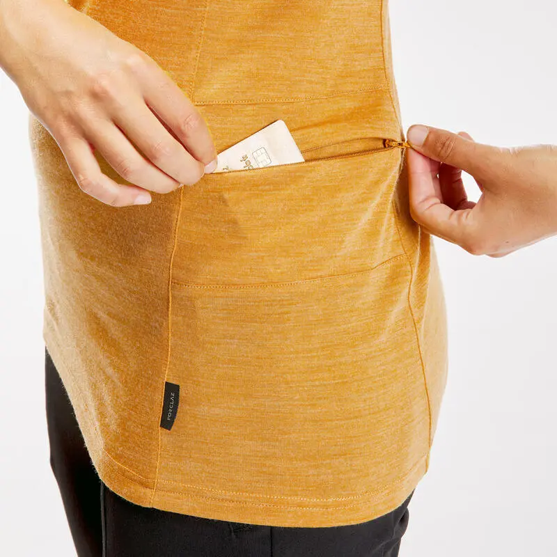 Forclaz Camiseta De Montaña Y Trekking De Tirantes Lana Merino Mujer Travel 500 - Imagen 5