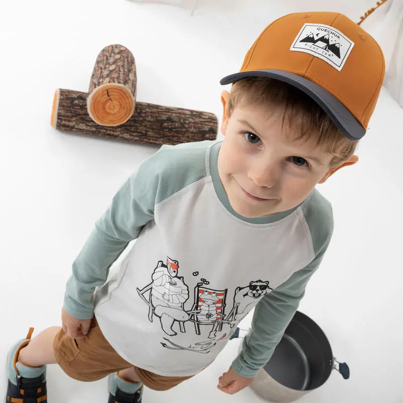 Camiseta De Montaña Y Trekking Protección Solar Niños 2-6 Años Quechua Beige - Imagen 4