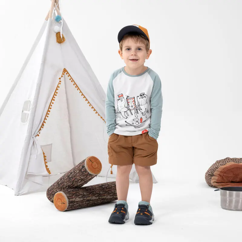 Camiseta De Montaña Y Trekking Protección Solar Niños 2-6 Años Quechua Beige - Imagen 5