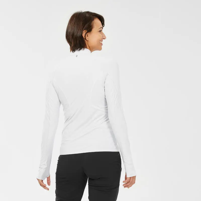 Camiseta De Montaña Y Trekking Protección UV Manga Larga Mujer Quechua MH550 - Imagen 2