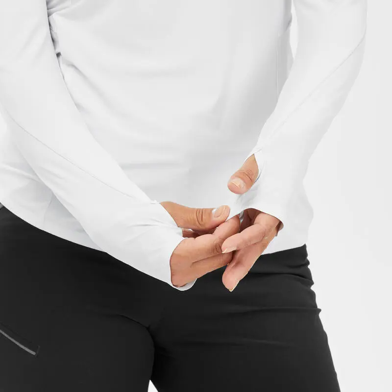 Camiseta De Montaña Y Trekking Protección UV Manga Larga Mujer Quechua MH550 - Imagen 5