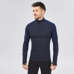 Camiseta Montaña Y Trekking Anti UV 1/2 Cremallera Hombre Quechua MH550