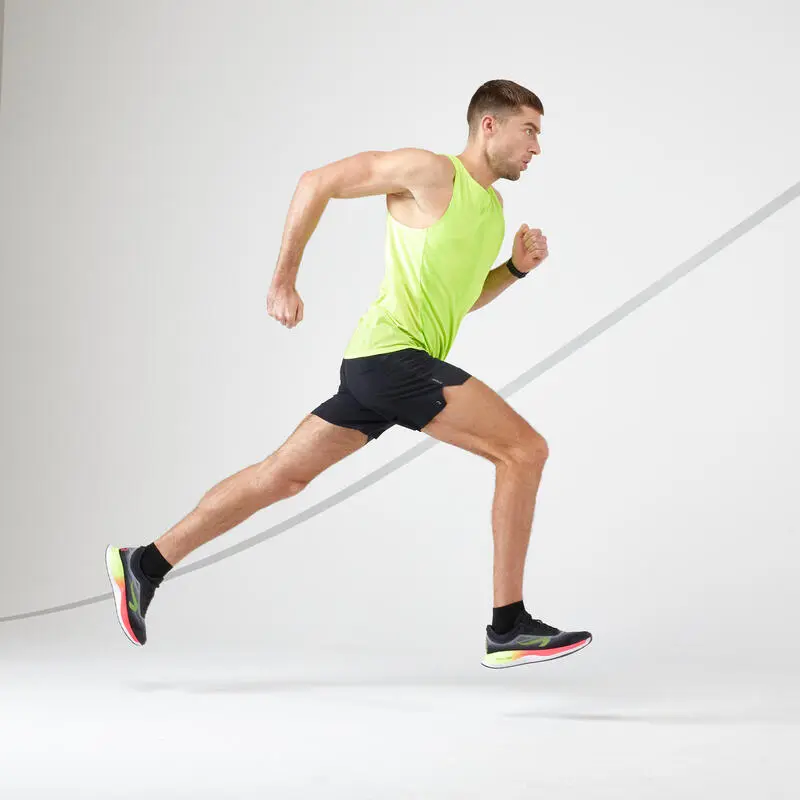 Camiseta Running Sin Mangas Transpirable Hombre Kiprun Light Amarillo - Imagen 2