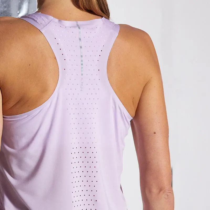 Camiseta Running Sin Mangas Transpirable Mujer Kiprun Light Malva - Imagen 3