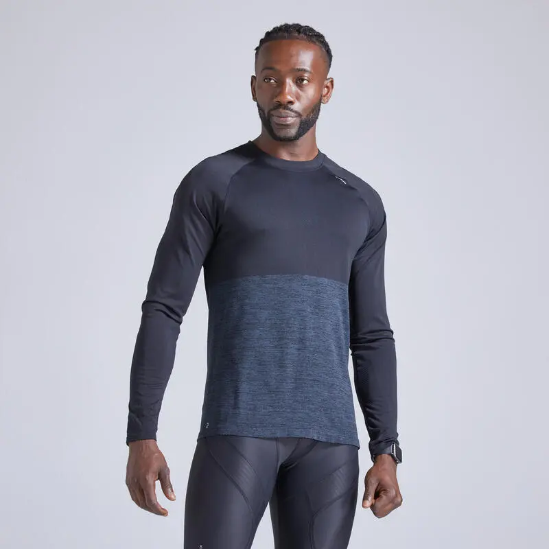 Camiseta Running Transpirable Hombre Kiprun Care Negro