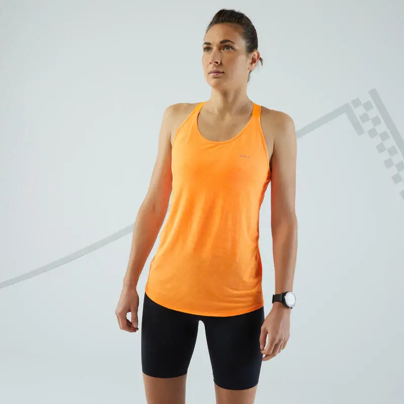 Camiseta Running Sin Mangas Transpirable Mujer Kiprun Light Malva - Imagen 6