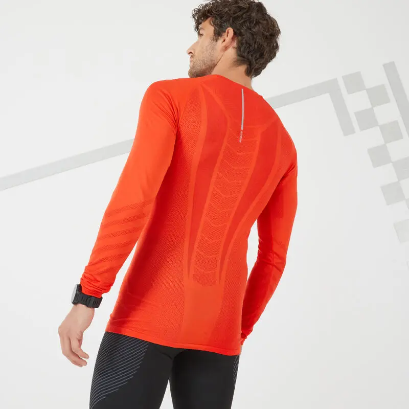 Camiseta Térmica Running Transpirable Hombre Kiprun Skincare Rojo - Imagen 3
