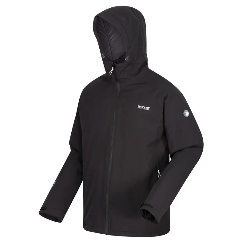 Regatta Chaqueta Aislante Baxton Impermeable Para Hombre Negro - Imagen 4