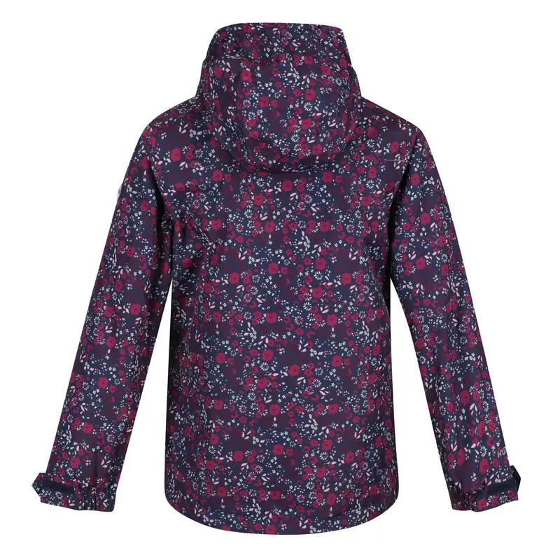 Regatta Chaqueta Impermeable Bixby Estampado Ditsy Para Niños/Niñas Marino - Imagen 2