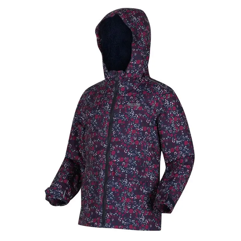 Regatta Chaqueta Impermeable Bixby Estampado Ditsy Para Niños/Niñas Marino - Imagen 3