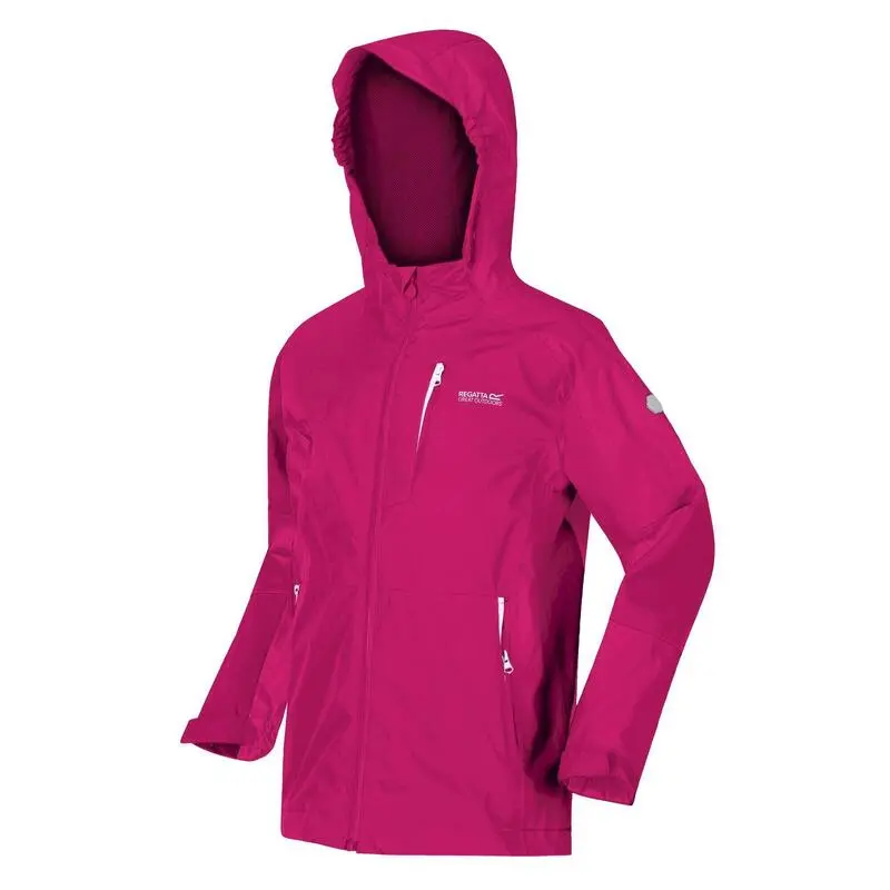 Regatta Chaqueta Impermeable Calderdale II Para Niños/Niñas Negro - Imagen 6