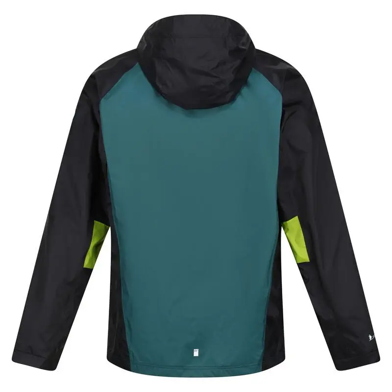 Regatta Chaqueta Impermeable Dresford Para Hombre Negro, Verde Pacífico - Imagen 2