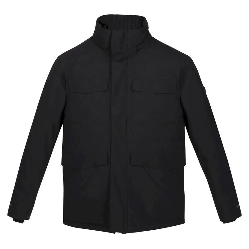 Regatta Chaqueta Impermeable Edin Para Hombre Negro