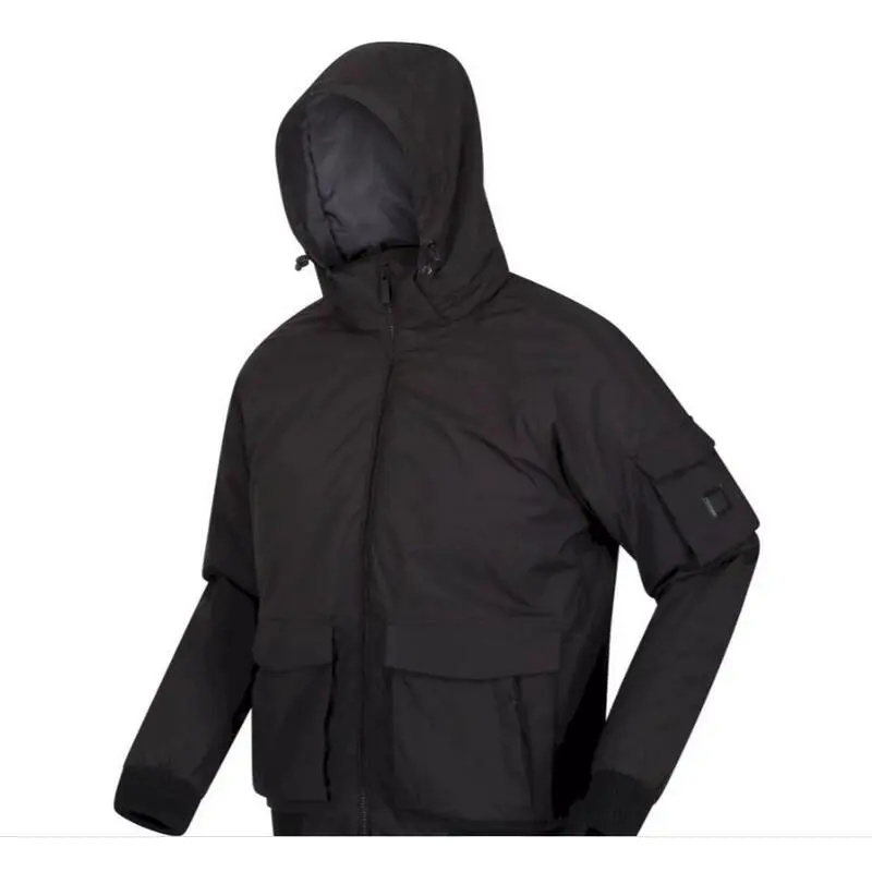 Regatta Chaqueta Impermeable Faizan Para Hombre Negro - Imagen 3