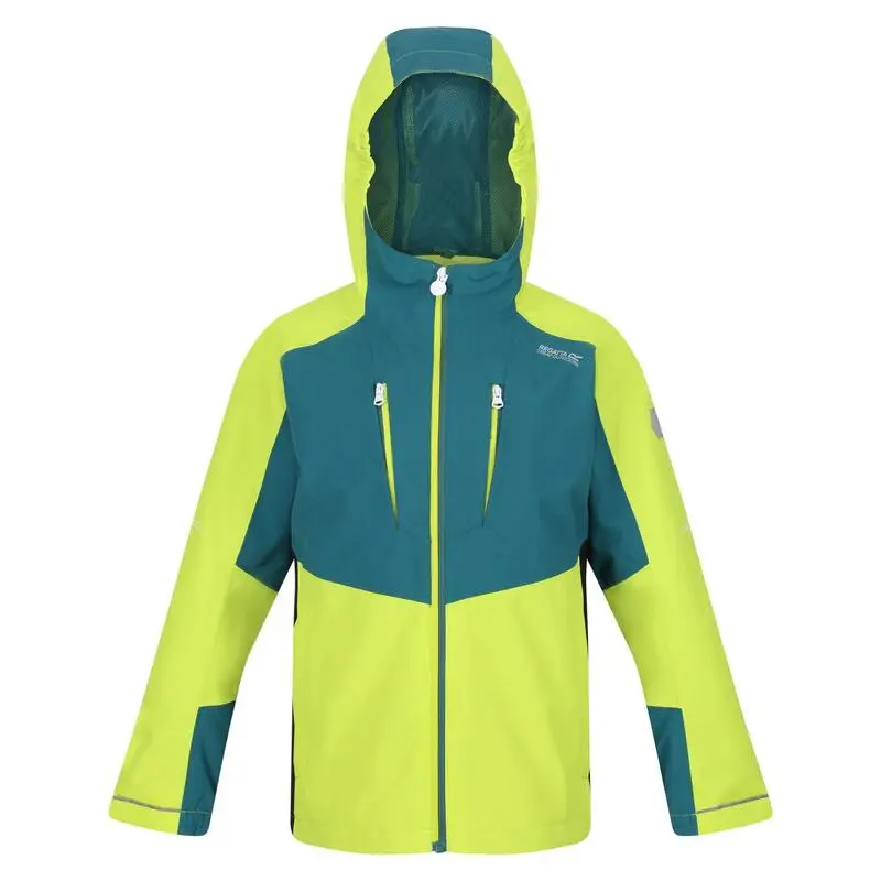 Regatta Chaqueta Impermeable Highton III Para Niños/Niñas Negro, Gris India - Imagen 6