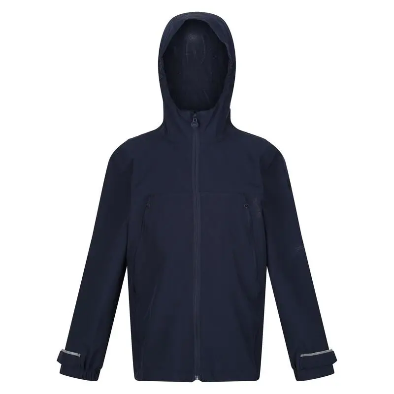 Regatta Chaqueta Impermeable Pulton Para Niños/Niñas Negro - Imagen 6