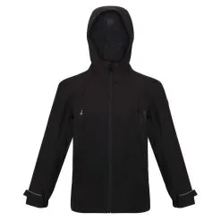 Regatta Chaqueta Impermeable Pulton Para Niños/Niñas Negro