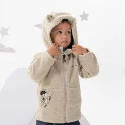 Chaqueta Polar Cálida De Montaña Y Trekking Niños 2-6 Años Quechua MH500 Beige