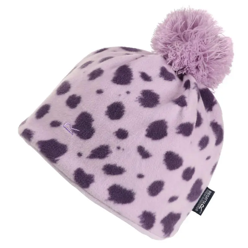 Regatta Gorro Beanie Manchado De Polar Para Niños/Niñas Lila Escarcha