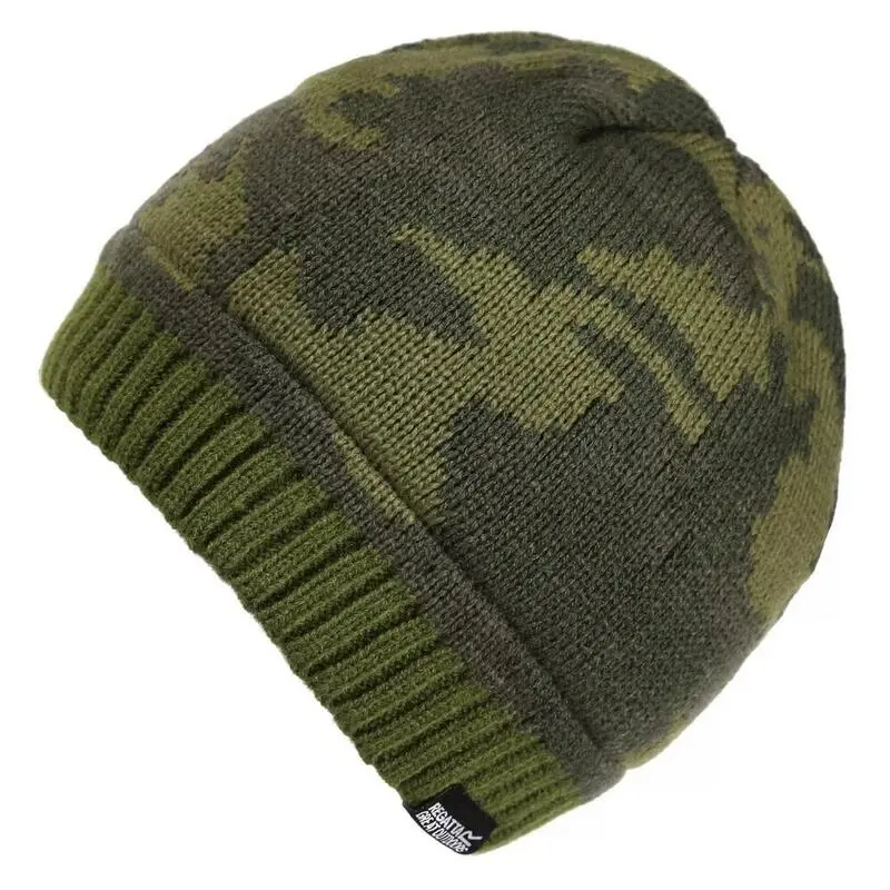 Regatta Gorro Beanie Tarley Camuflaje De Punto Para Niños/Niñas Caqui Oscuro
