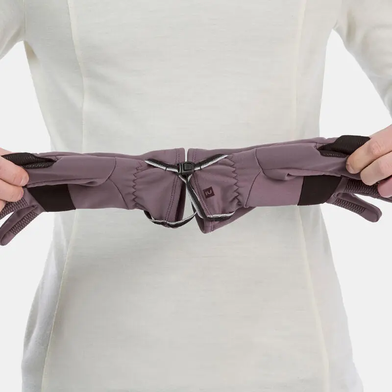 Guantes De Montaña Y Trekking Táctiles Adulto Forclaz MT500 Gris - Imagen 2