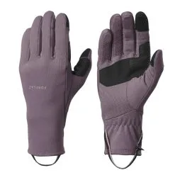 Guantes De Montaña Y Trekking Táctiles Adulto Forclaz MT500 Gris