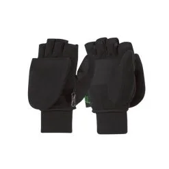 Guantes-Manoplas Trekking Con Solapa Cortaviento F-Lite Negro
