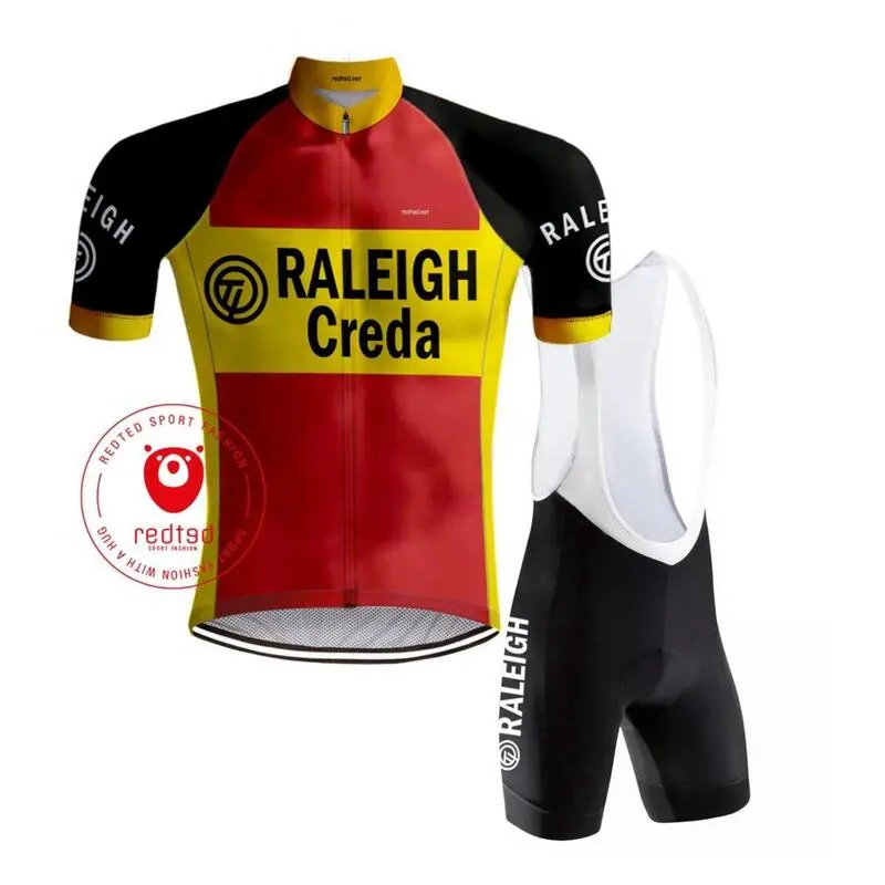 REDTED Maillot Ciclista Retro TI-Raleigh - ROJO