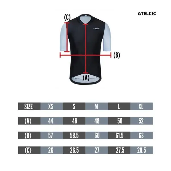 Maillot De Ciclismo Manga Corta Verano Hombre Atelcic CAERU E55 Blanco - Imagen 5
