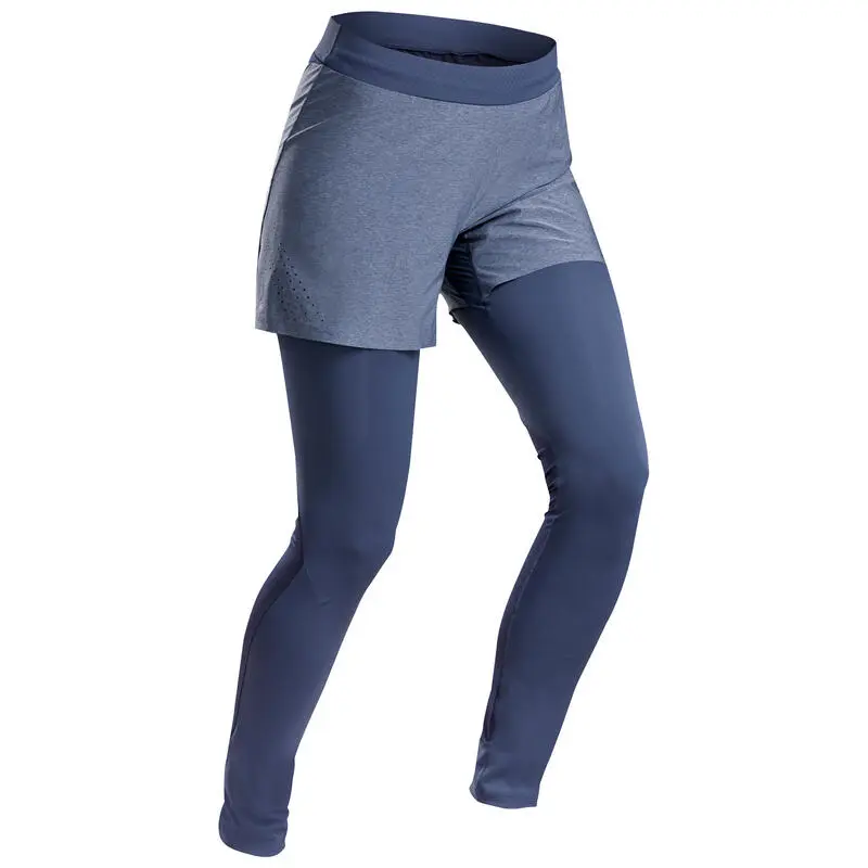 Quechua Mallas Con Pantalón Corto De Montaña Y Trekking Ultraligeras Mujer FH900 Azul - Imagen 2