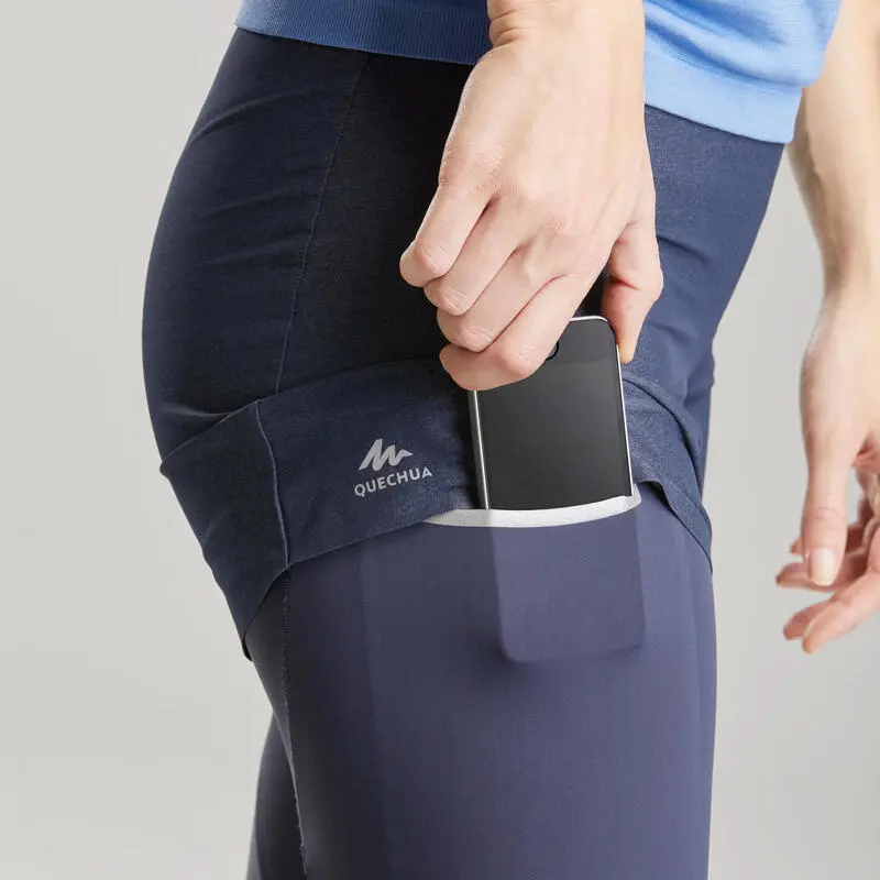 Quechua Mallas Con Pantalón Corto De Montaña Y Trekking Ultraligeras Mujer FH900 Azul - Imagen 4