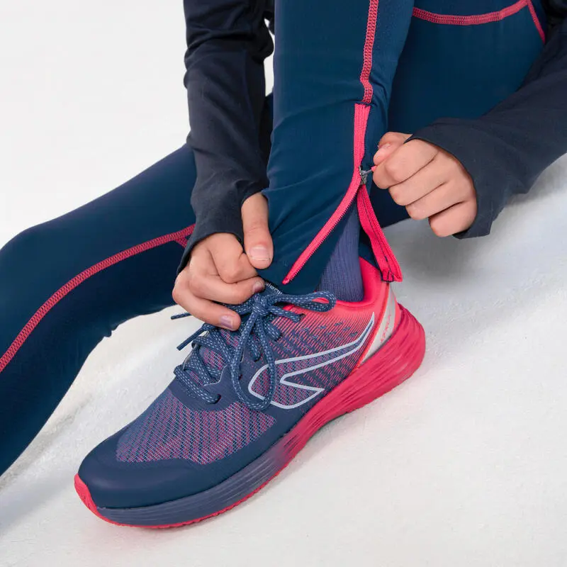 Mallas Largas Running Transpirables Niña Kiprun Dry + Azul Marino - Imagen 5