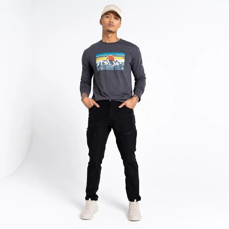 Dare 2b Pantalones Tuned In II Multibolsillos De Senderismo Para Hombre Negro - Imagen 4