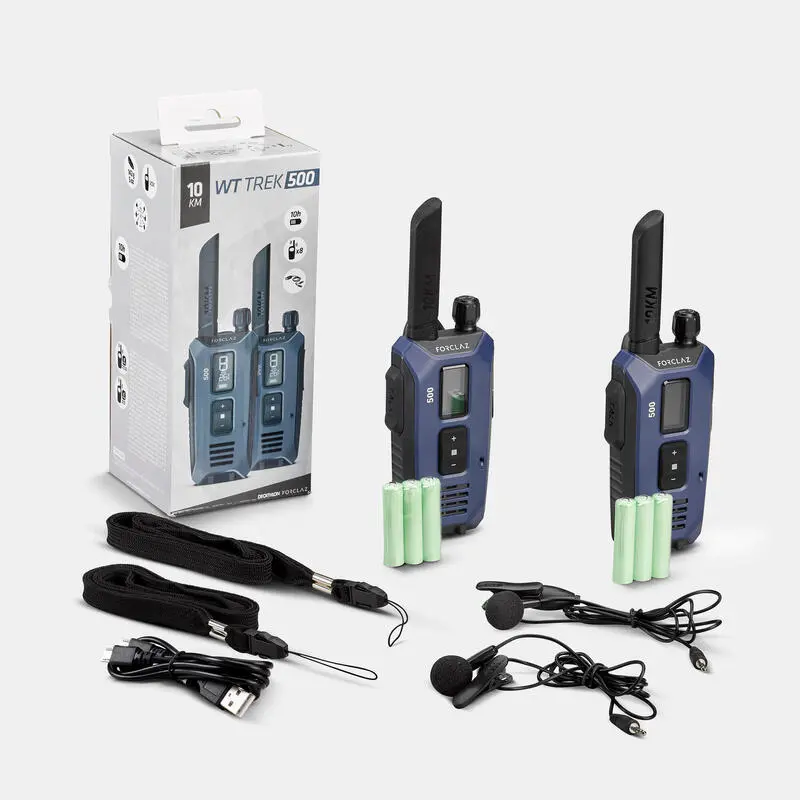 Forclaz PAR DE WALKIE TALKIES RECARGABLES USB - WT 500 - 10 Km - Imagen 4