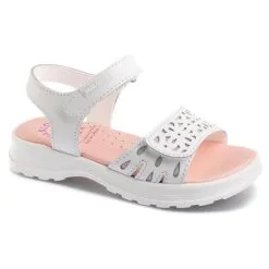 Sandalias De Marcha Deportiva De Piel De Niña PABLOSKY En Blanco