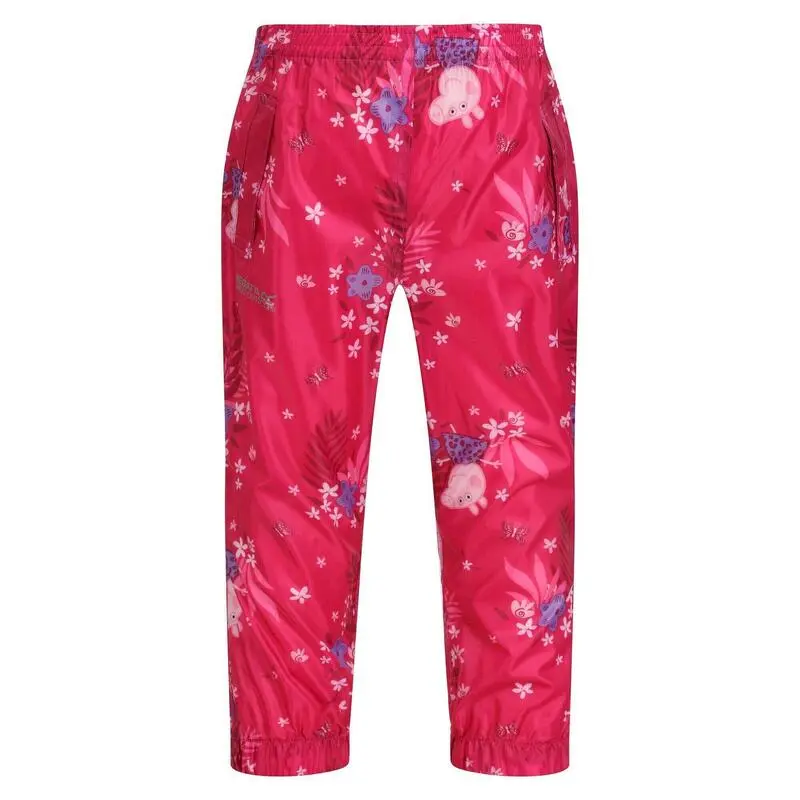 Regatta Sobrepantalones Pack It Diseño Floral Peppa Pig Para Niños/Niñas Rosa Fusión