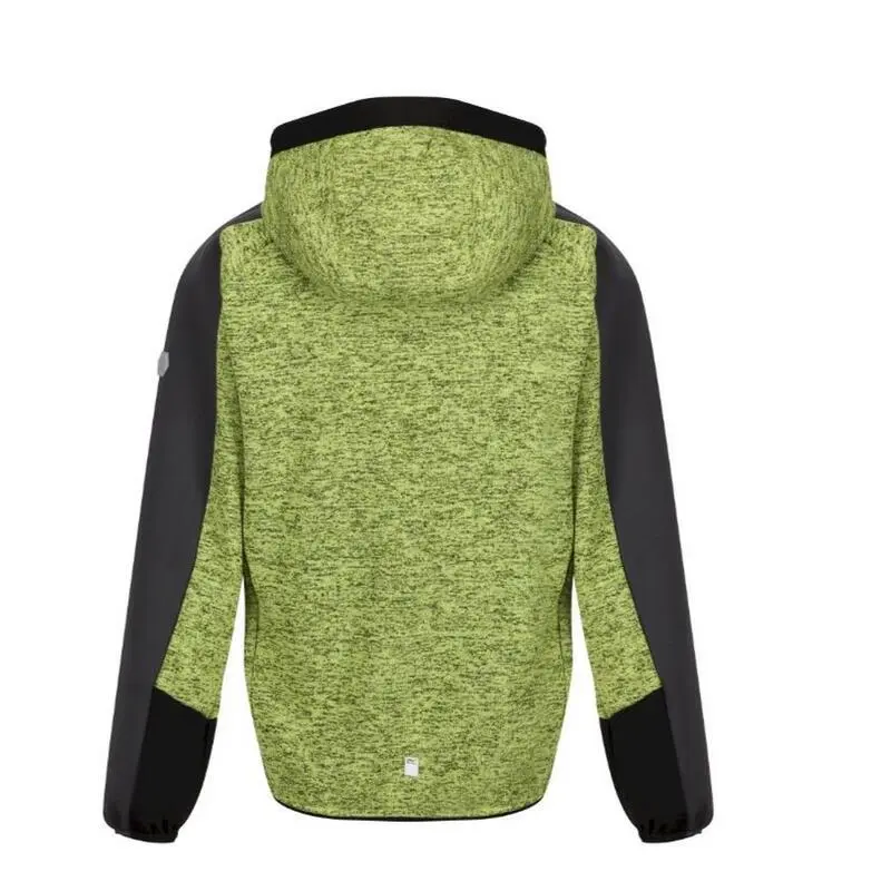 Regatta Sudadera Con Cremallera Dissolver VI Jaspeada De Polar Para Niños/Niñas Negro, - Imagen 2