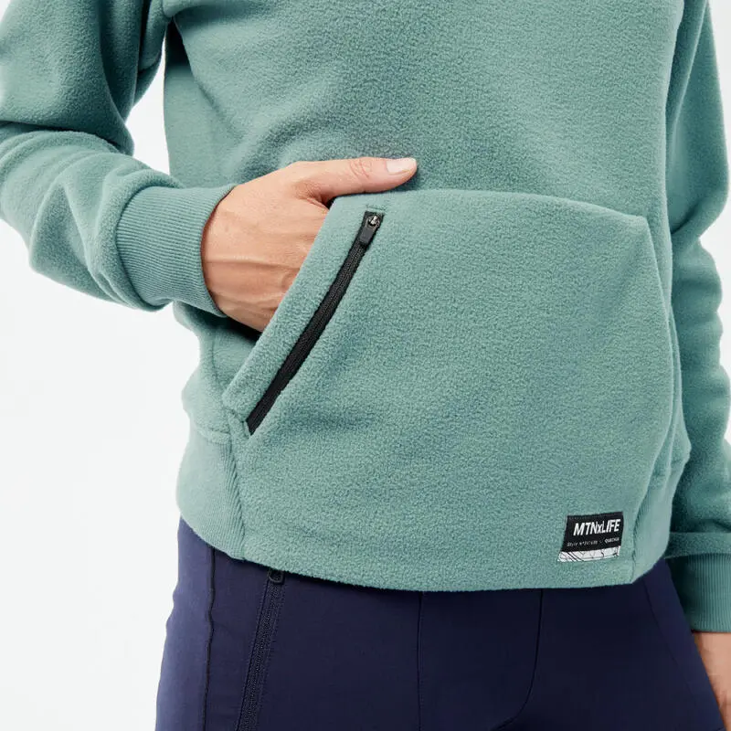 Sudadera Polar De Montaña Y Trekking Con Capucha Mujer Quechua MH100 Hoodie - Imagen 4