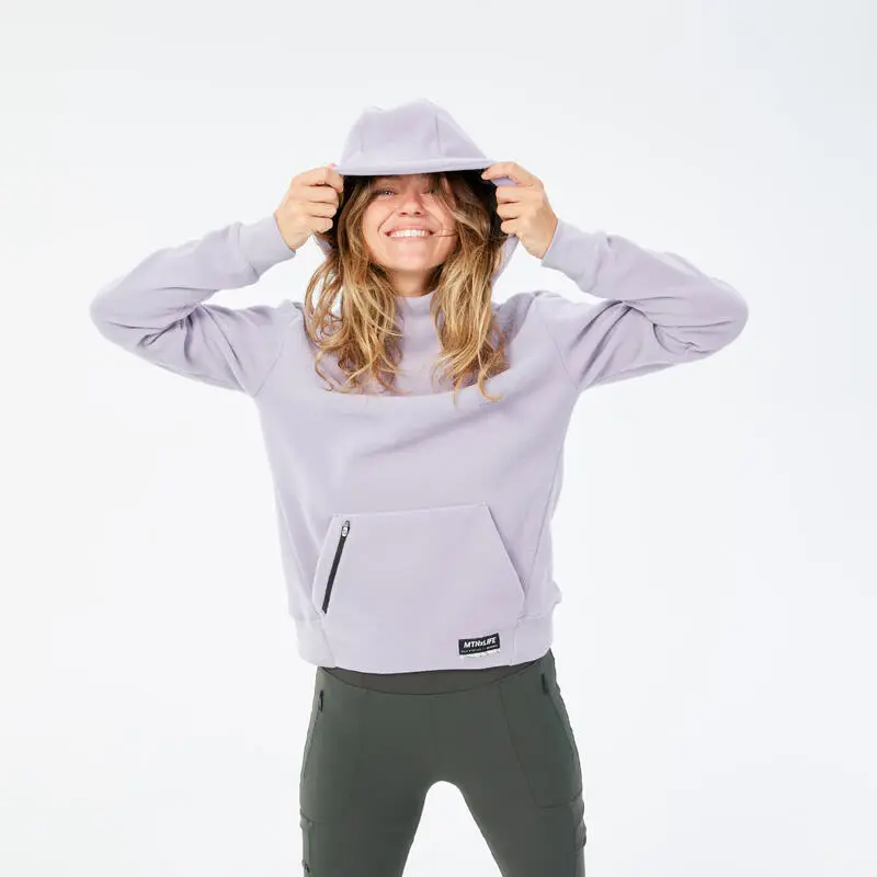 Sudadera Polar De Montaña Y Trekking Con Capucha Mujer Quechua MH100 Hoodie - Imagen 6