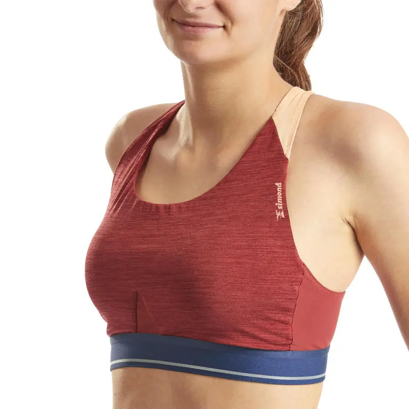 Sujetador Top De Escalada Mujer Simond Climbing Bra Race Rojo Rosa - Imagen 5