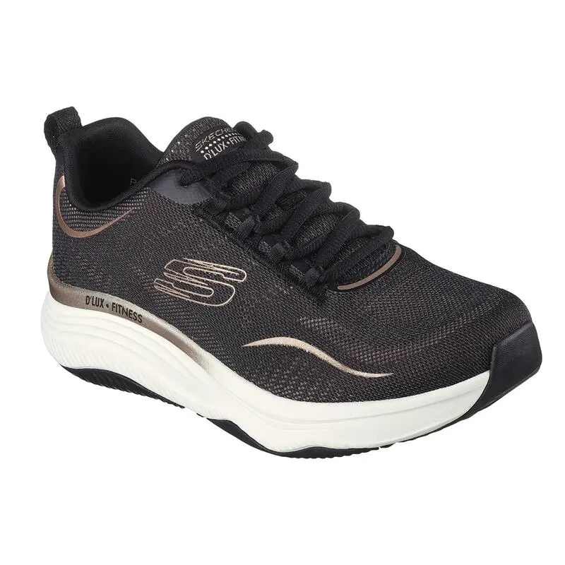 Zapatillas Caminar Mujer SKECHERS Relaxed Fit D'Lux Fitness-Pure Glam Negro - Imagen 2
