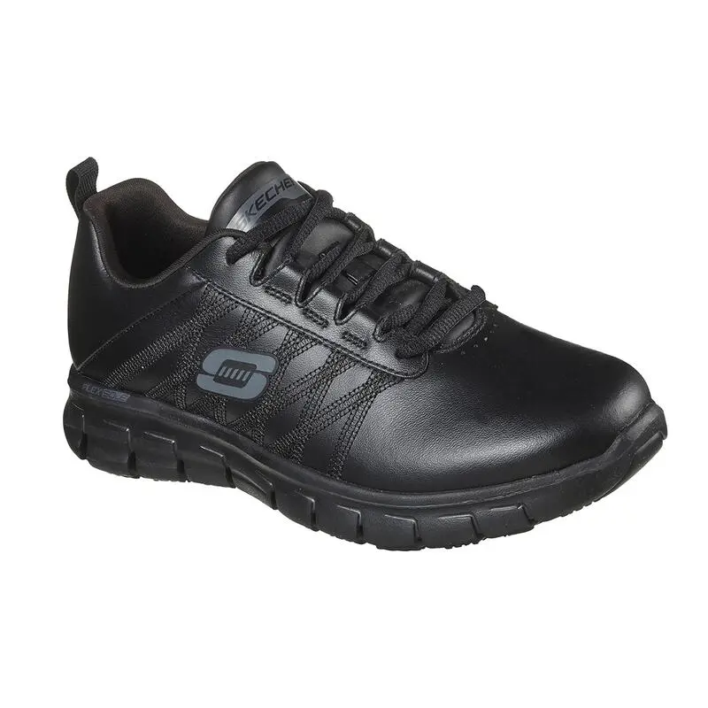 Zapatillas Caminar Mujer SKECHERS Work Relaxed Fit Sure Track Negro - Imagen 2